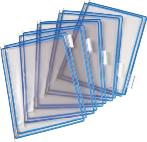 Poches transp.Steel A4 bleu