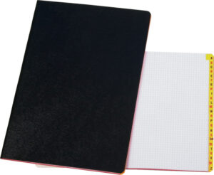 Cah.toile cir.10,6x17cm av.A-Z