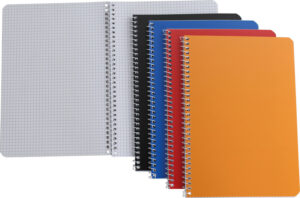 Cahier spirale A5 quad.4mm assort.
