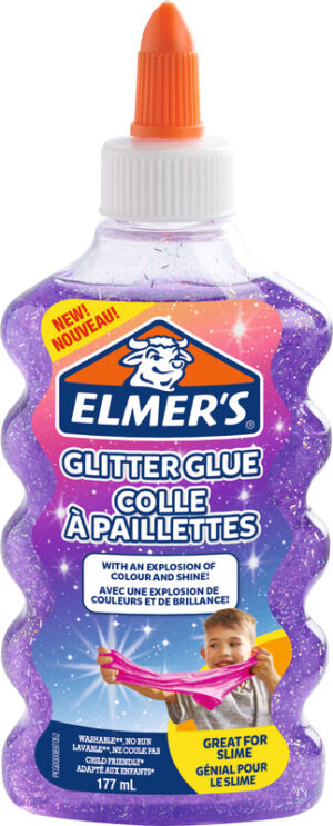 Colle pailletée violet