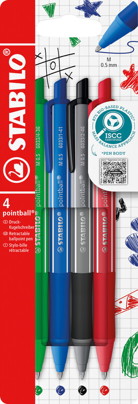 Pointball stylo Colorful 4pcs