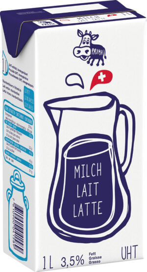 Lait entière UHT berlingot 1l