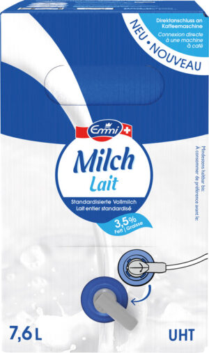 Vollmilch UHT Bag in Box 7.6L