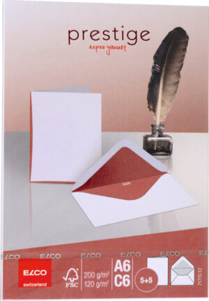 Envelop./cartes C6/A6set rouge