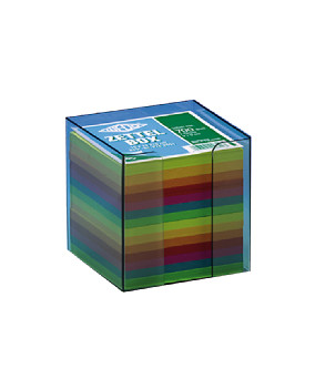 Zettelbox + E'papier,rauchglas