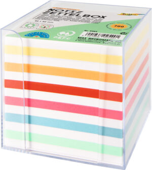 Cube-notes tran.papier blanc/coul.700fl.