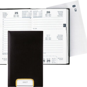 Agenda Disponent 1J/1P noir
