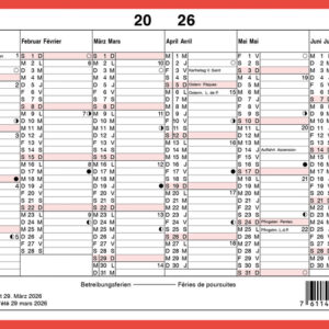Wandkalender 6M/1S A5 quer